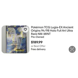 Pokemon - Ancient Origins - Lugia EX - 94/98 - Full Art Ultra Rare Holo - LP - Image 3