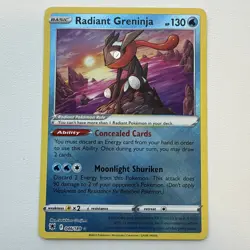 Pokemon TCG Radiant Greninja Astral Radiance 046/189 Holo Radiant Rare 2022 - Image 1