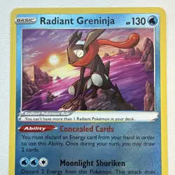 Pokemon TCG Radiant Greninja Astral Radiance 046/189 Holo Radiant Rare 2022 - Image 2