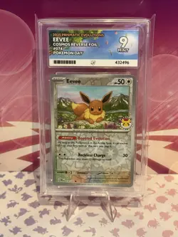 Pokemon Tcg - Eevee - Cosmos Reverse Foil - 2025 Pokemon Day 074/131 - Ace 9 - Image 1