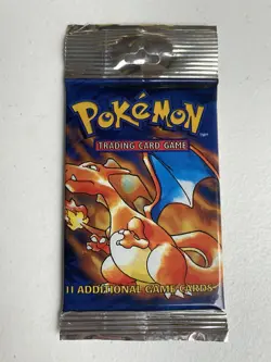 1999 Pokemon Base Set Booster Pack Charizard Artwork Very Heavy - Image 3
