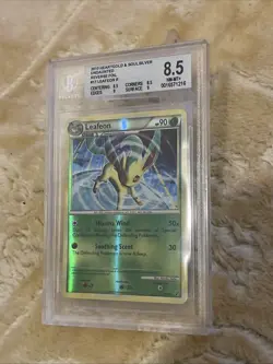 2010 Pokemon Heartgold & Soulsilver Leafeon 17/90 Reverse Foil BGS 8.5 Rare - Image 1