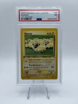 2000 Pokemon - Neo Genesis - Mareep #65 - 1st Edition - PSA 7 NM - Image 2