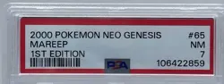 2000 Pokemon - Neo Genesis - Mareep #65 - 1st Edition - PSA 7 NM - Image 4
