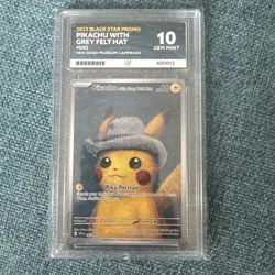 Pikachu with Grey Felt Hat Promo SVP 085 Pokemon ACE 10 - Perfect Subgrades - Image 1