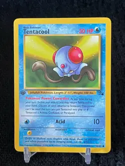 Pokemon 1st Edition Fossil Tentacool 56/62 - Image 1