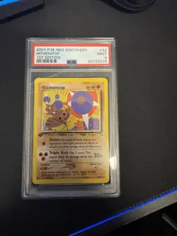 Pokemon 1st Edition Hitmontop Non Holo 22/75 Neo Discovery PSA 9 MINT - Image 1