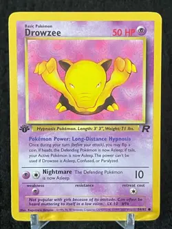 Pokemon 1st Edition Team Rocket Drowzee 54/82 NM - Image 1