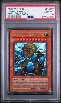YUGIOH PSA 10 Andro Sphinx EP1-EN002 Ultra Rare Promo *7685 - Image 1