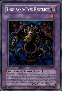 Thousand-Eyes Restrict - Secret Rare Limited Edition MC1-EN004 - NM - YuGiOh - Image 1