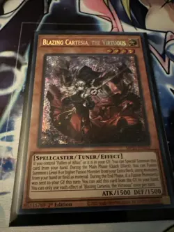 * BLAZING CARTESIA, THE VIRTUOUS * PRISMATIC SECRET RARE MP23-EN162 NM YUGIOH! - Image 1