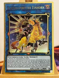 Albtraumritter Einhorn MGED-DE034 Gold Rare Deutsch NM YUGIOH - Image 1