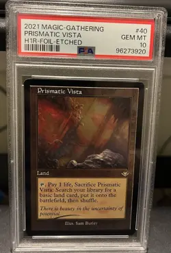 2021 MTG H1R Foil-Etched Prismatic Vista #40 PSA 10 - Image 1