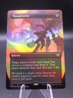 MTG Thoughtseize Double Masters 344 Foil Rare Extended Art Near Mint - Image 1