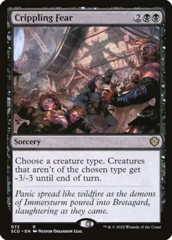 NM Crippling Fear, MTG, Starter Commander Deck, Magic the Gathering, 72 - Image 1