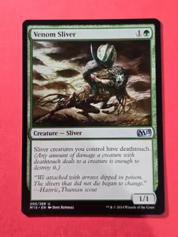 2014 Magic The Gathering Magic 2015 #205 Venom Sliver, UC, NF, cd2 - Image 1