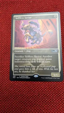MTG SELFLESS SAVIOR FOIL EXC - M21 PROMO #393 - Image 1