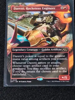 MTG: Aetherdrift - Daretti, Rocketeer Engineer Borderless - NM - Image 1