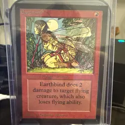 1993 vintage MAGIC THE GATHERING Earthbind collectors edition CARD mtg - Image 1