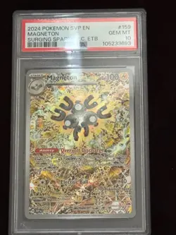 2024 Pokemon Surging Sparks Magneton Promo Pokemon Center ETB SVP #159 PSA 10 - Image 1
