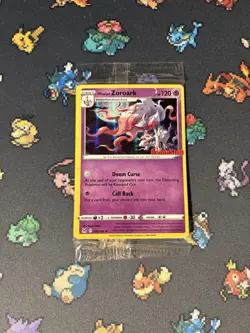 Pokemon Cards Hisuian Zoroark 076/196 GameStop Stamp Promo - SEALED - Image 1