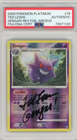 PSA Signed Ted Lewis Pokemon Platinum Gengar 16/99 Reverse Holo - Image 1