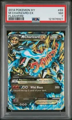 2014 POKEMON XY FLASHFIRE 69 M CHARIZARD EX - PSA 7 - Image 1
