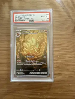 2023 Pokemon Obsidian Flames NINETALES 199/197 IR TCG HOLO GRADED PSA 10 - Image 1