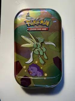 Pokemon Scarlet and Violet 151 Mini Tin | Scyther Artwork | FACTORY SEALED - Image 1