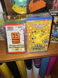 Pokemon Card Game 25th Anniversary Collection s8a Booster Box & Promo 1 Pack Set - Image 1