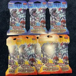 Yu-Gi-Oh Battles Of Legend Monster Mayhem Sleeved Booster Pack -LOT OF 8 *NEW* - Image 1