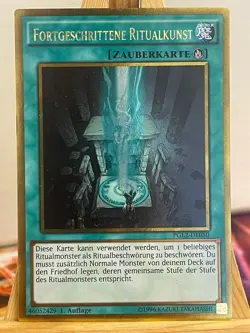 Fortgeschrittene Ritualkunst PGL2-DE050 Gold Rare Deutsch EX YUGIOH - Image 1