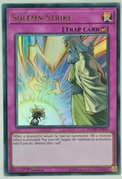 Solemn Strike - DUDE-EN055 - Ultra Rare - 1st Edition Yugioh - Image 1