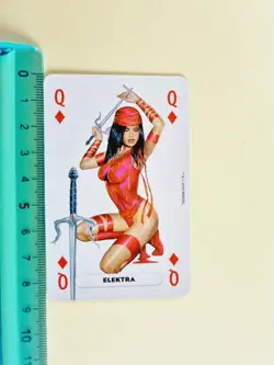 ELEKTRA RARE CARD MARVEL HEROES COMICS CARTA 2005 ORIGINAL VINTAGE NEW - Image 1