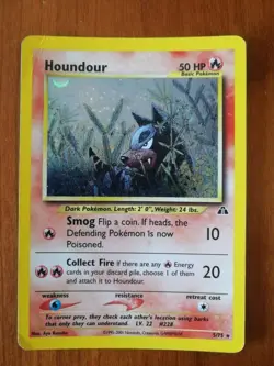 Pokemon Card Houndour - 5/75 - Rare Holo - Neo Discovery - (ENG) - Image 1