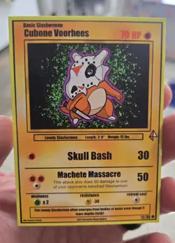 Pokemon Horror Fan Art Card - Cubone Voorhees - Image 1