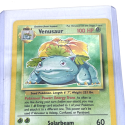 Pokemon TCG Base Set Venusaur Holo Rare Card 15/102 MP - Image 3