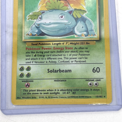 Pokemon TCG Base Set Venusaur Holo Rare Card 15/102 MP - Image 4
