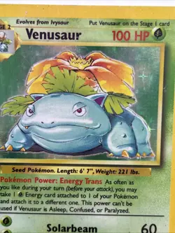 Pokemon TCG Base Set Venusaur Holo Rare Card 15/102 MP - Image 5
