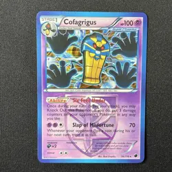 Cofagrigus Holo Bleed 56/116 Plasma Freeze Pokemon Card Error - Image 2
