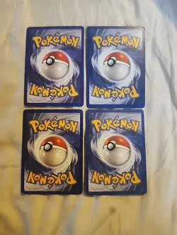 Base Set Starters - Pikachu Bulbasaur Charmander Squirtle Vintage Pokemon Cards - Image 2