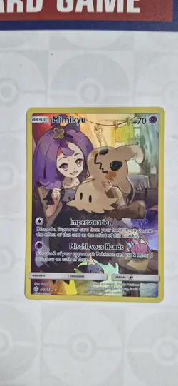 Pokemon Mimikyu TCG Cosmic Eclipse Holo Card 245/236 Full Art Secret Rare - Image 1