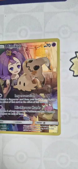 Pokemon Mimikyu TCG Cosmic Eclipse Holo Card 245/236 Full Art Secret Rare - Image 2