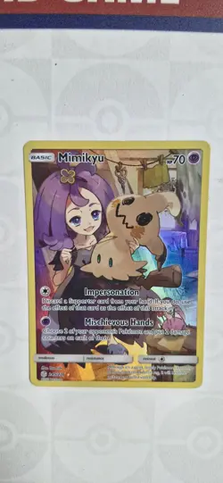 Pokemon Mimikyu TCG Cosmic Eclipse Holo Card 245/236 Full Art Secret Rare - Image 3