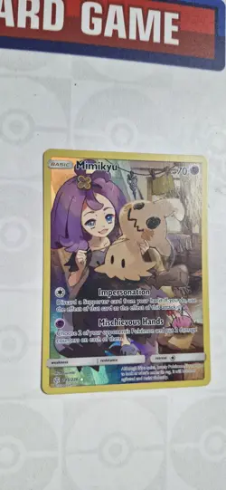 Pokemon Mimikyu TCG Cosmic Eclipse Holo Card 245/236 Full Art Secret Rare - Image 4