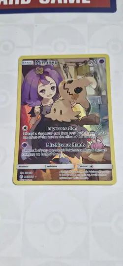 Pokemon Mimikyu TCG Cosmic Eclipse Holo Card 245/236 Full Art Secret Rare - Image 5