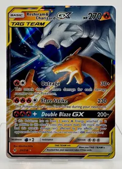 Reshiram & Charizard GX 20/214 Sm-Unbroken Bonds Holo Pokemon Card - Image 1
