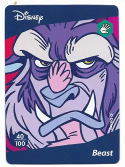 Beast 40/100 Woolworths Disney Wonders Trading Card - NM - Image 1