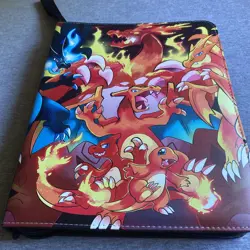 Charizard Binder With 100+ Cards Lot Pokemon, Digimon, Dragon Ball, One Piece+ - Image 1