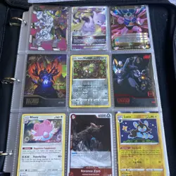 Charizard Binder With 100+ Cards Lot Pokemon, Digimon, Dragon Ball, One Piece+ - Image 2